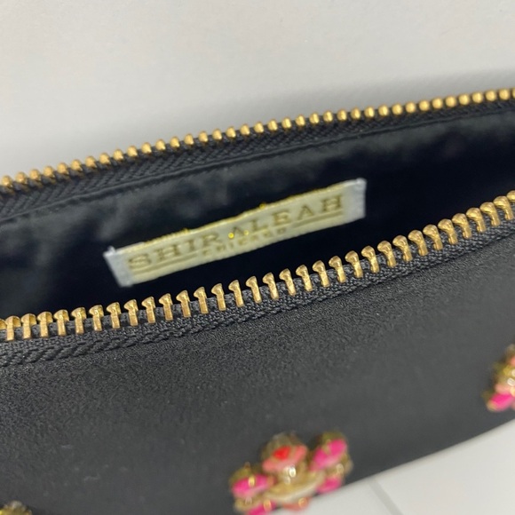 Shiraleah Chicago jeweled black canvas clutch - Picture 3 of 3